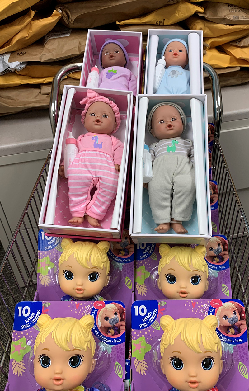 Baby dolls donated to Riley