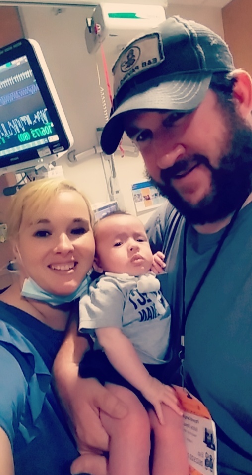 Brixton, Bobby, and Deanna in the hospital