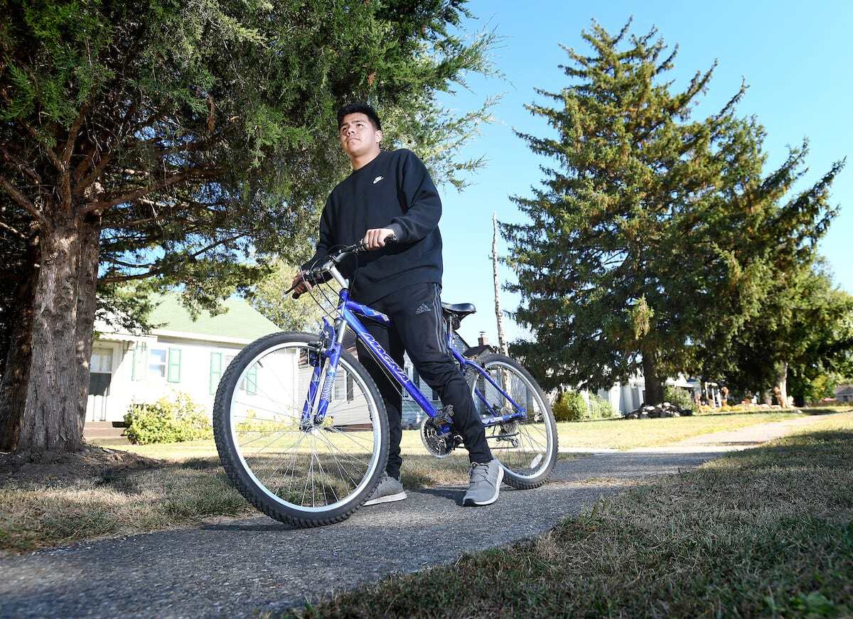 Cris on his bike