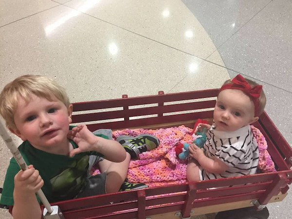 Baby photo of Lauren and Dustin