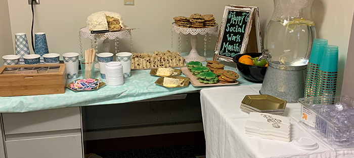 "Happy Social Work Month" pitch in