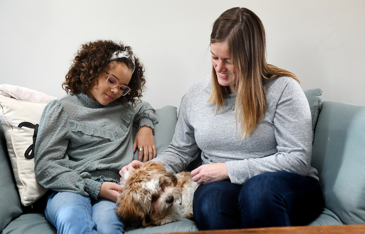 Nyla with her dog Ty