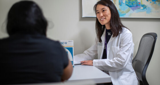 cardiologist with patient