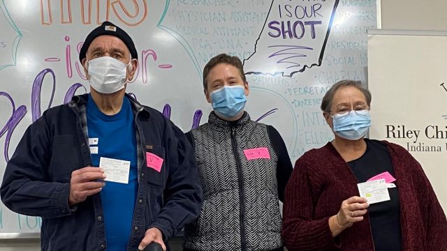 View more about Riley physician “incredibly relieved” to bring her parents in for COVID vaccine