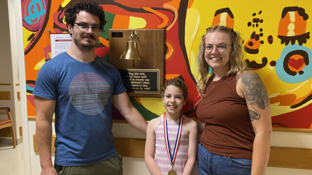 View more about First a double transplant, then cancer, now ringing the bell