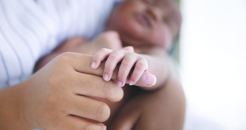 Infant with mom