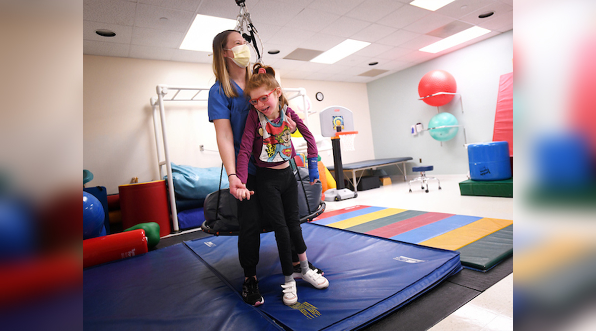 Olivia in physical therapy