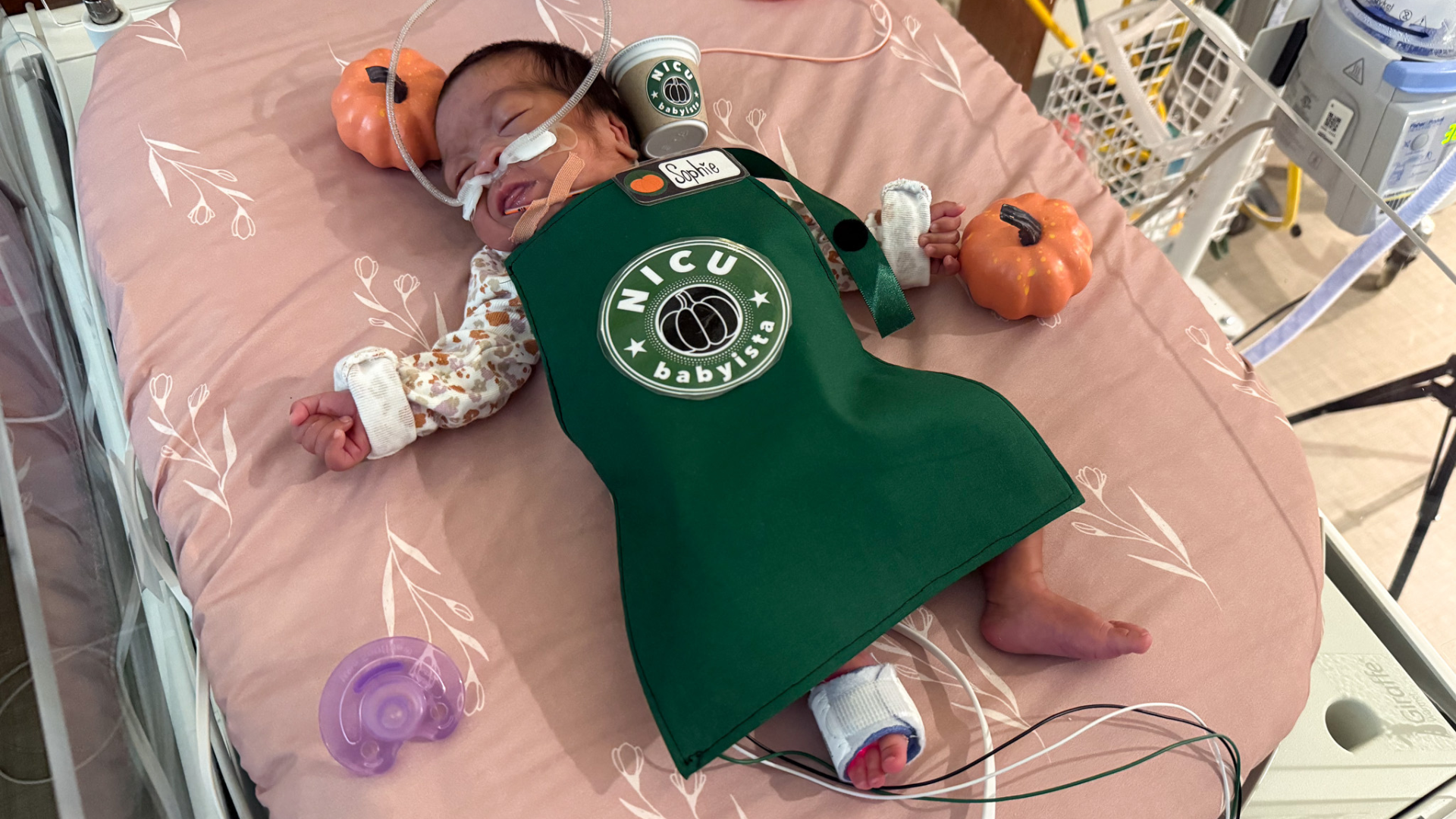 baby in apron