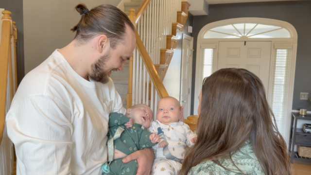 View more about Healthy twins born following fetal surgery at Riley