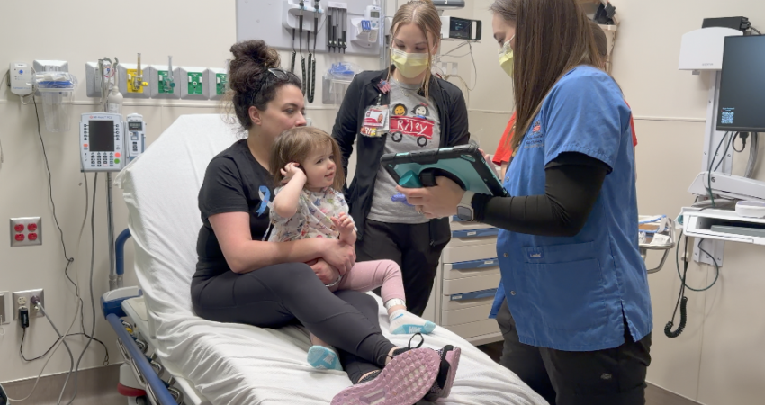 Aspen Woodyard helps patient in IU Health North ER