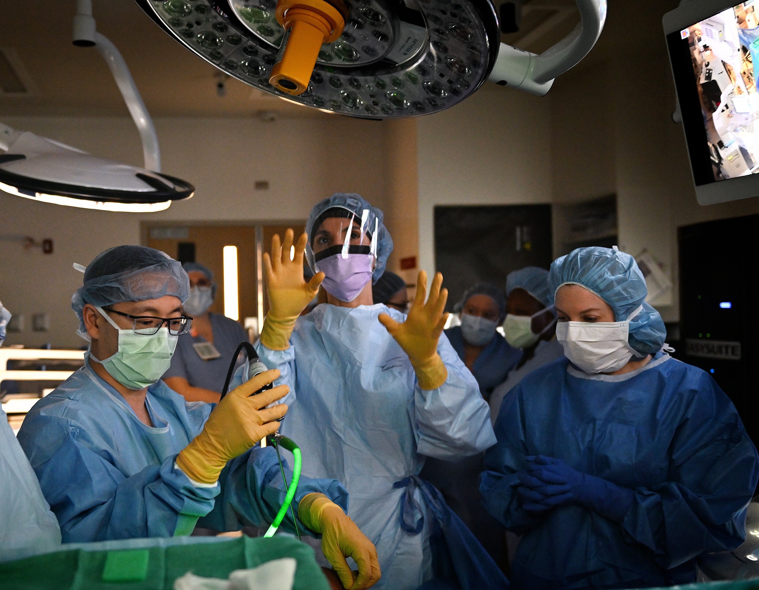 fetal surgeons in surgery
